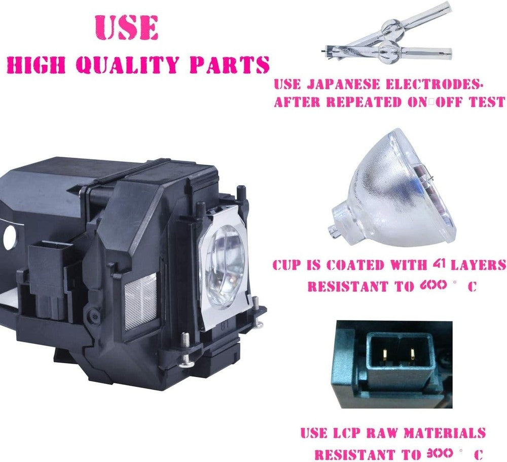 Replacement Lamp Bulb Fit for Epson ELPLP96 ELPLP97 Home cinema 2150 EX9210 with