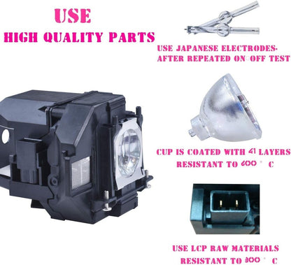 Replacement Lamp Bulb Fit for Epson ELPLP96 ELPLP97 Home cinema 2150 EX9210 with