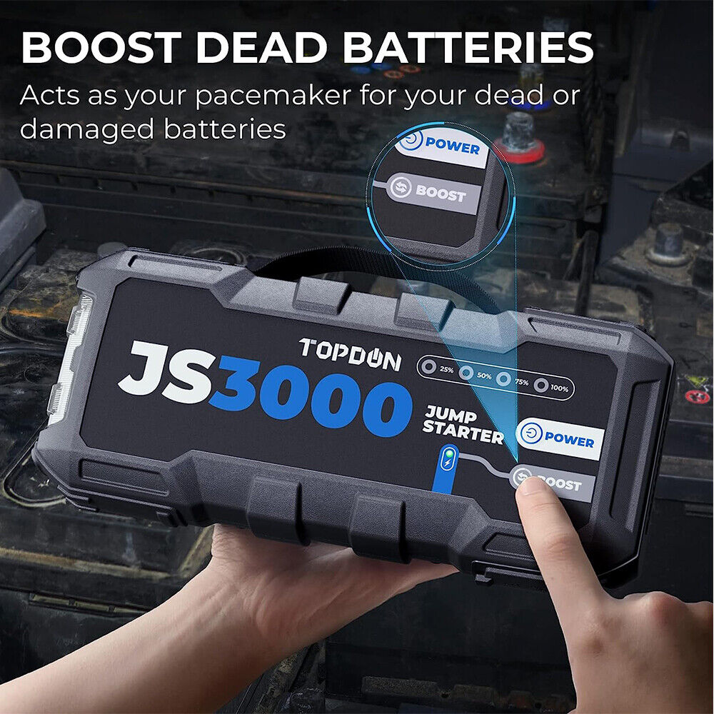 JumpSurge3000 JS3000 3000A USB Car Jump Starter Booster Pack PowerBank UK