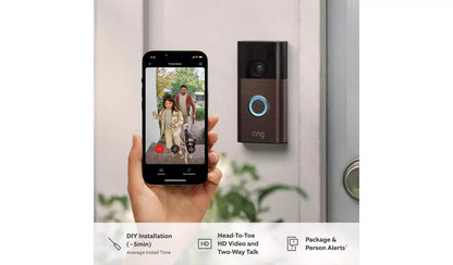 Ring Battery HD Video Doorbell (2024 release) Wireless Venetian Bronze Brand New