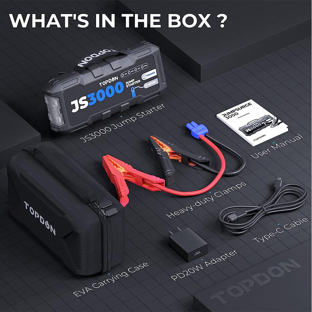 JumpSurge3000 JS3000 3000A USB Car Jump Starter Booster Pack PowerBank UK