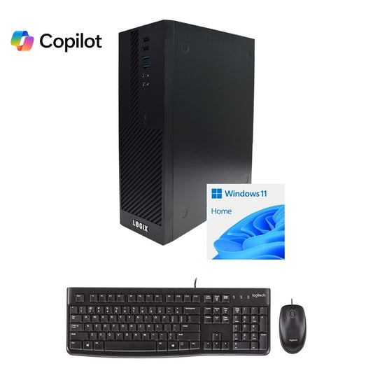 LOGIX 14th Gen Intel Core i7 20 Core Small Form Factor SFF Home / Office PC with 16GB RAM, 1TB SSD, Wi-Fi 6 + BT, Windows 11 Home, Keyboard, Mouse & 3 Year Warranty