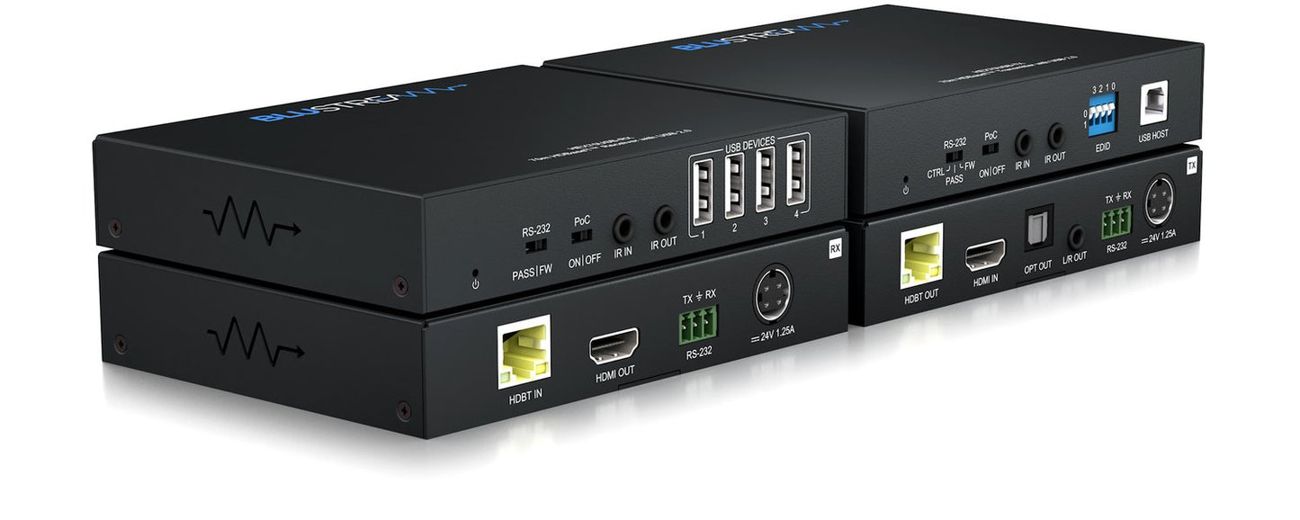 Blustream HEX70USB-KIT AV extender AV transmitter & receiver Black