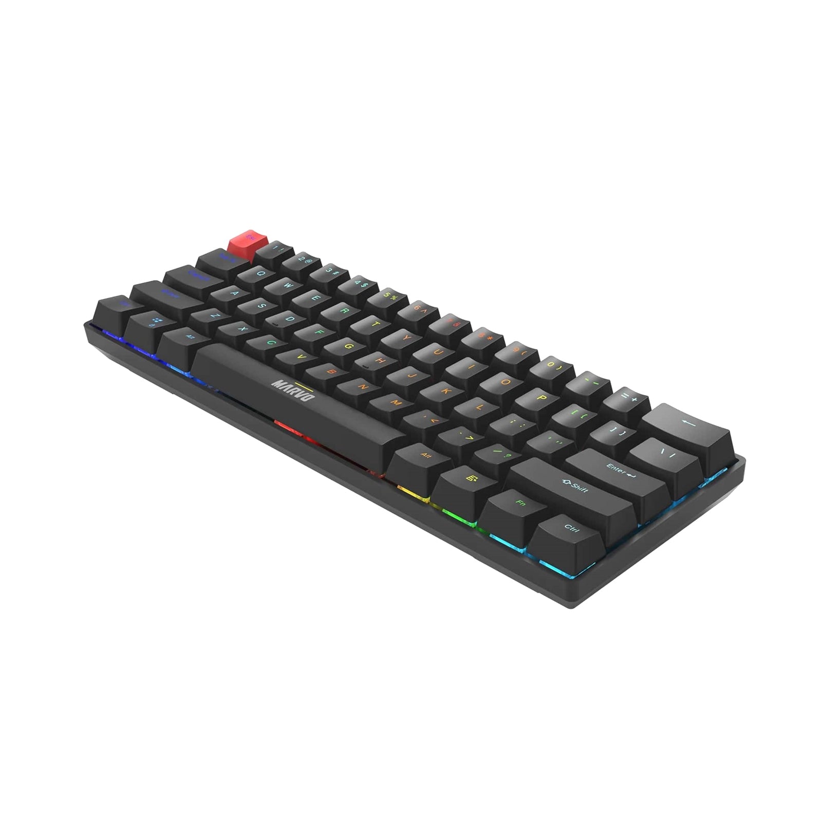 Marvo Scorpion KG933G Saber 61 Wired Mechanical RGB 60% UK Layout Gaming (Black) keyboard QWERTY