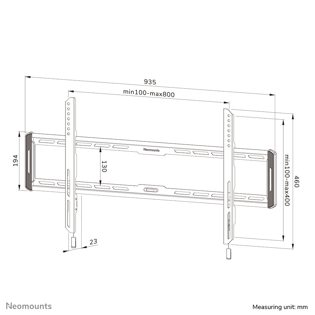 Neomounts WL30-550BL18 TV mount wall 43-86" - ultra-flat - easy install